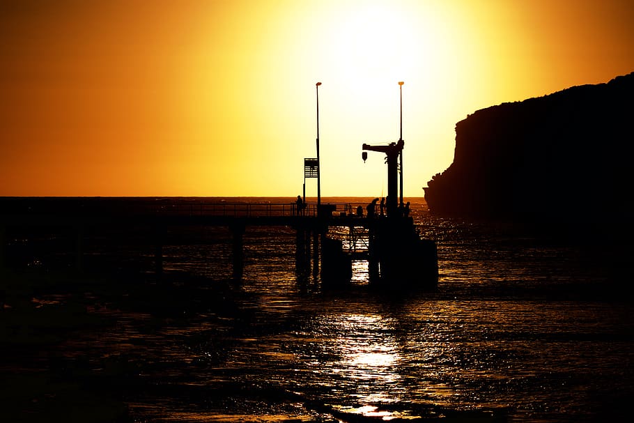 flare, light, sunlight, pier, water, waterfront, dock, port HD wallpaper