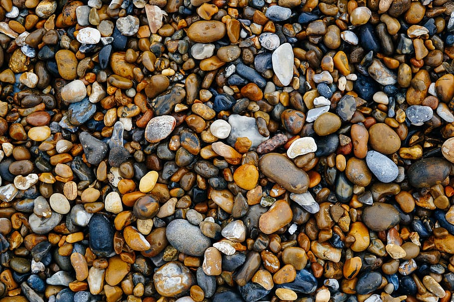assorted stone fragments, full frame, large group of objects HD wallpaper