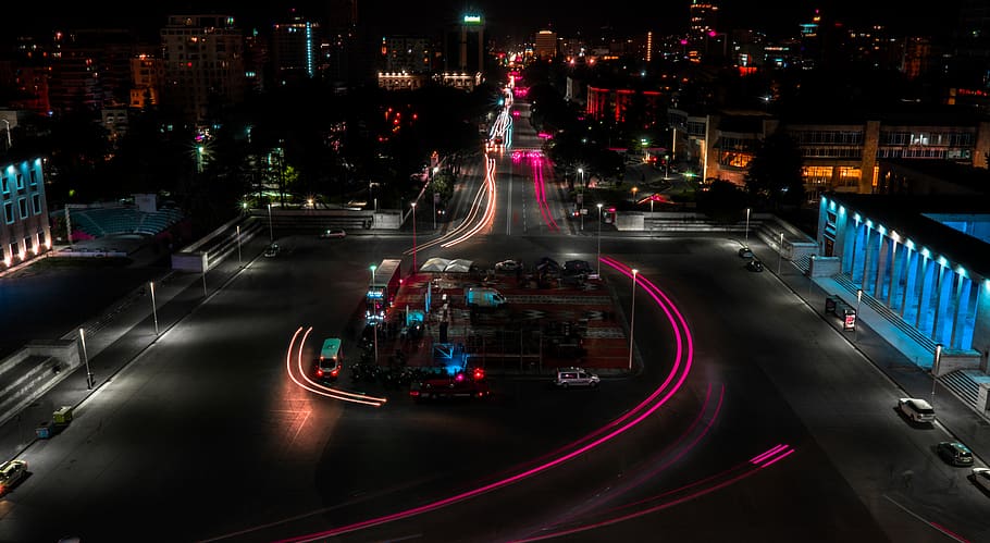 road, intersection, transportation, automobile, vehicle, car HD wallpaper