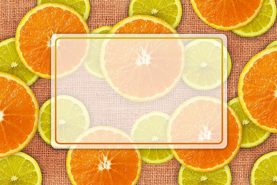 oranges, lemons, list, note, label, discs, fruit, burlap, texture HD wallpaper