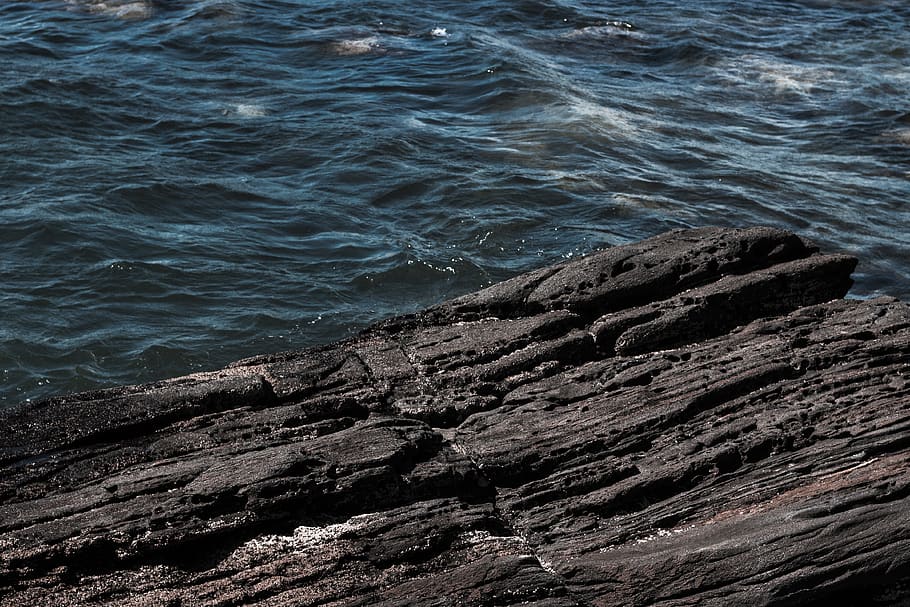 landscape, ground, rock, beach, sea, water, seaside, rio de janeiro HD wallpaper