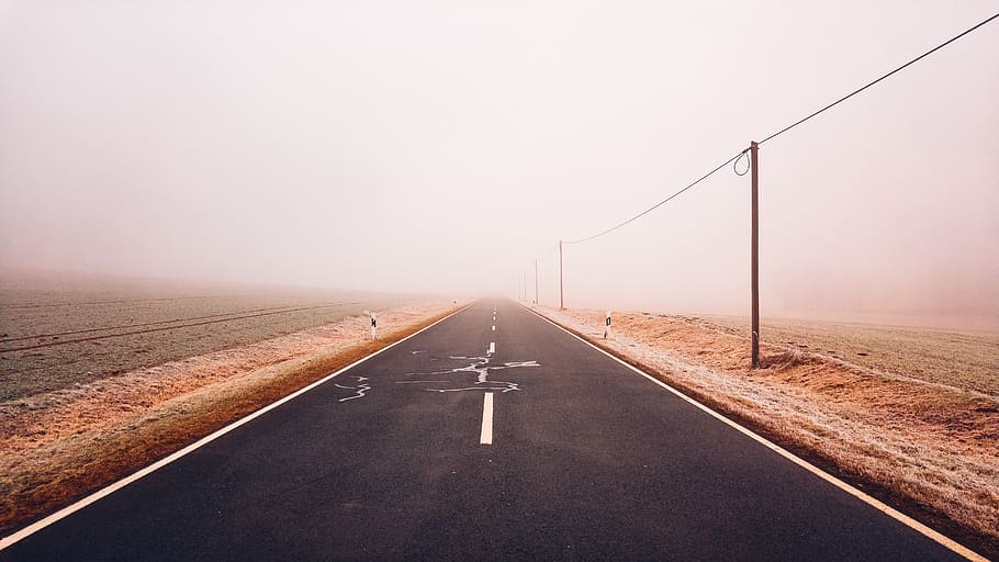 empty road during daytime, asphalt, way, highway, tarmac, street HD wallpaper