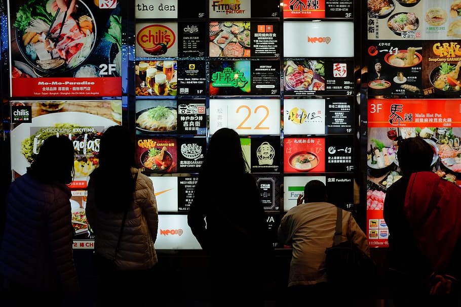 people looking at menu, real people, group of people, communication HD wallpaper