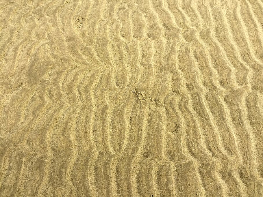 sand, beach, pattern, full frame, backgrounds, land, wave pattern HD wallpaper