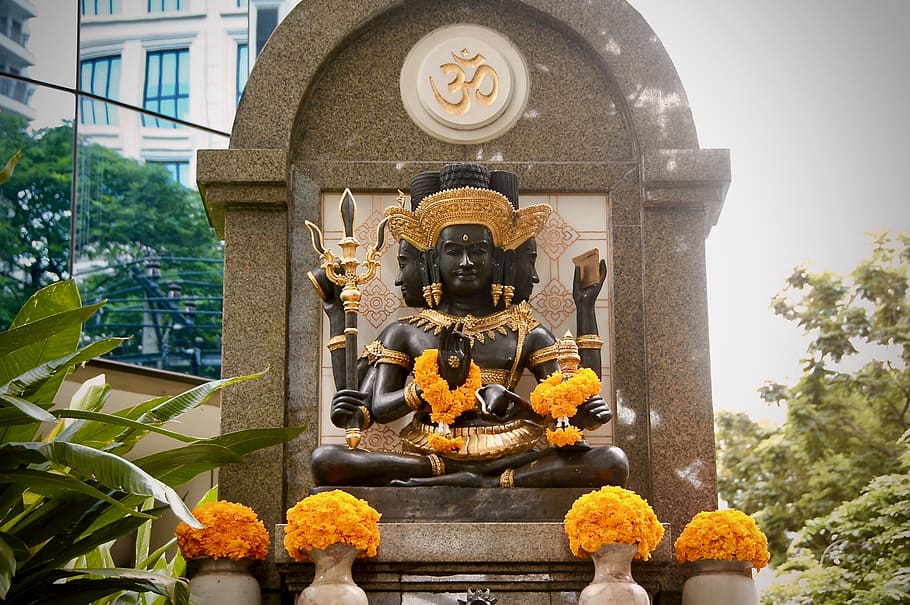 hindu, budda, tree, believe, architecture, built structure HD wallpaper