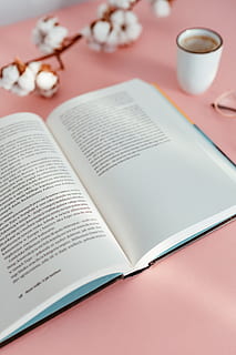 Open book on a pink background, reading, glasses, learning, pink backgound HD wallpaper