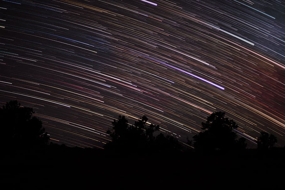 united states, capitol reef national park, star trail photography, HD wallpaper