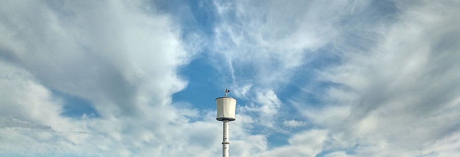 antenna, communication, clouds, sky, cloud - sky, low angle view HD wallpaper