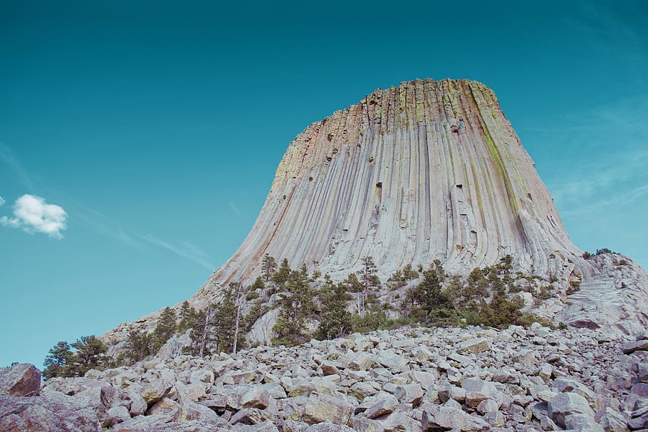 rock formation, rubble, outdoors, nature, ground, mesa, grassland HD wallpaper