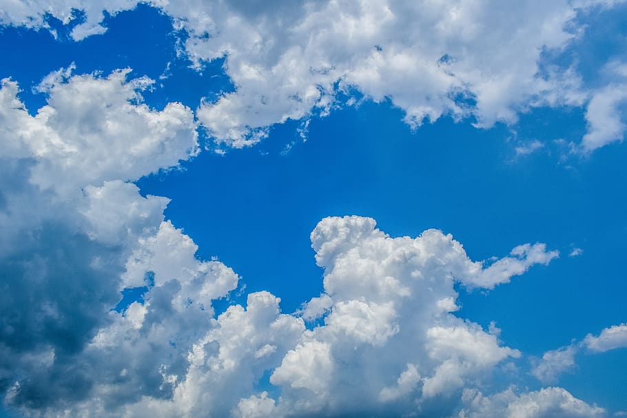 clouds, white, cumulus, nature, cloudscape, weather, sky, environment HD wallpaper