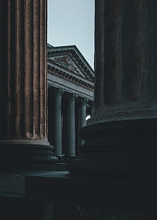 building, architecture, column, pillar, worship, temple, shrine HD wallpaper