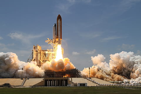 Time Lapse Photography of Taking-off Rocket, astronomy, explosion HD wallpaper