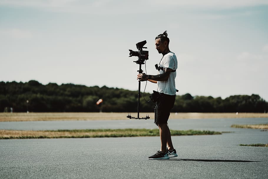 man using professional camera, person, human, clothing, apparel HD wallpaper