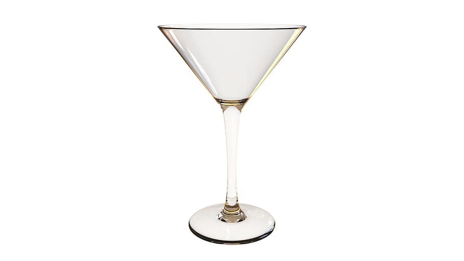 cup martini, glass, shine, transparent, barman, empty, white background, HD wallpaper