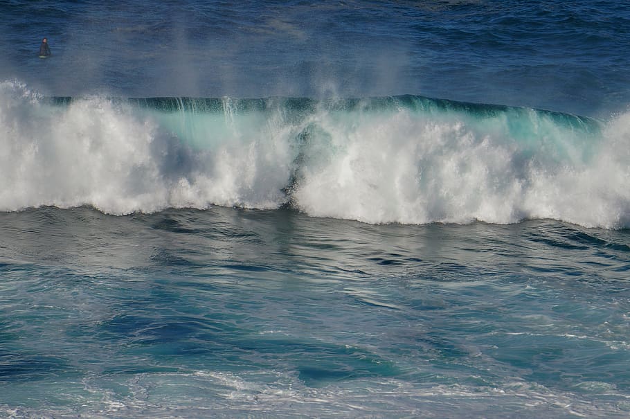 ocean waves, outdoors, water, nature, sea, sea waves, tsunami HD wallpaper