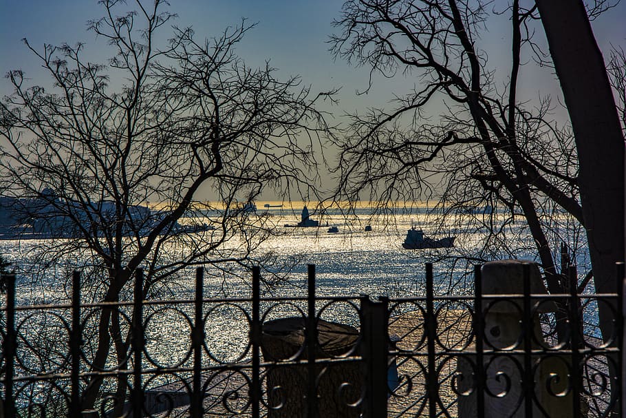 istanbul, sunset, sky, landscape, travel, marine, nature, clouds HD wallpaper