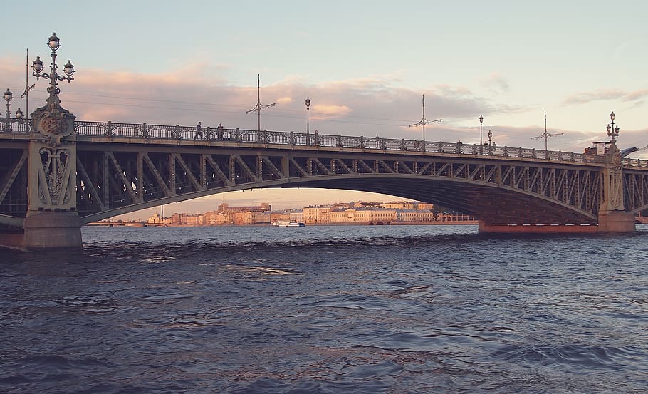 bridge, architecture, water, sky, connection, built structure HD wallpaper