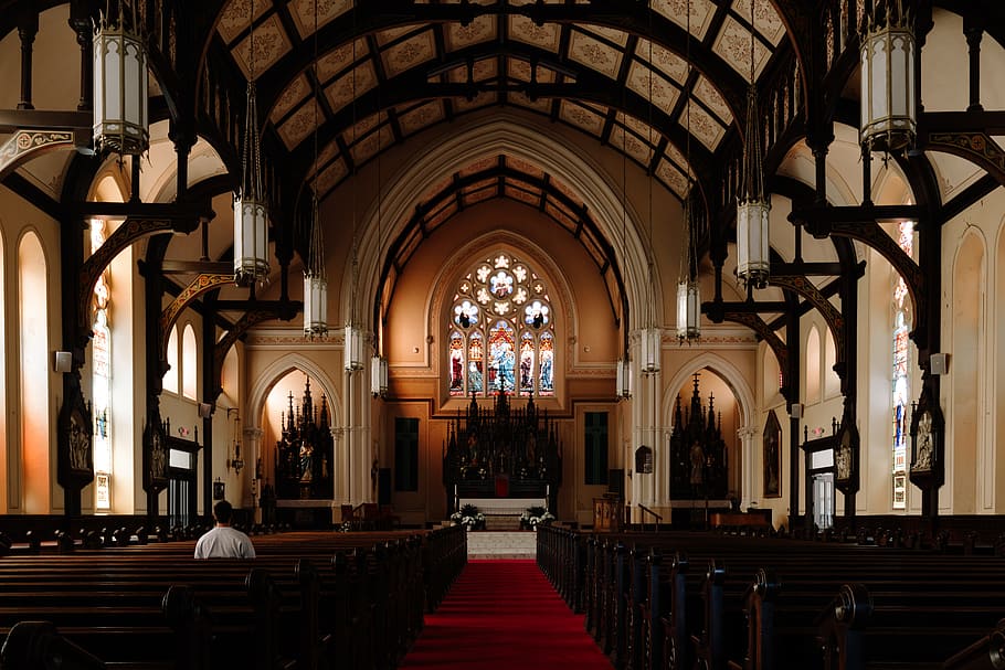 church, cathedral, interior, inside, architecture, building HD wallpaper