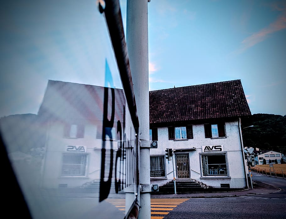 switzerland, killwangen, intersection, street, reflections HD wallpaper