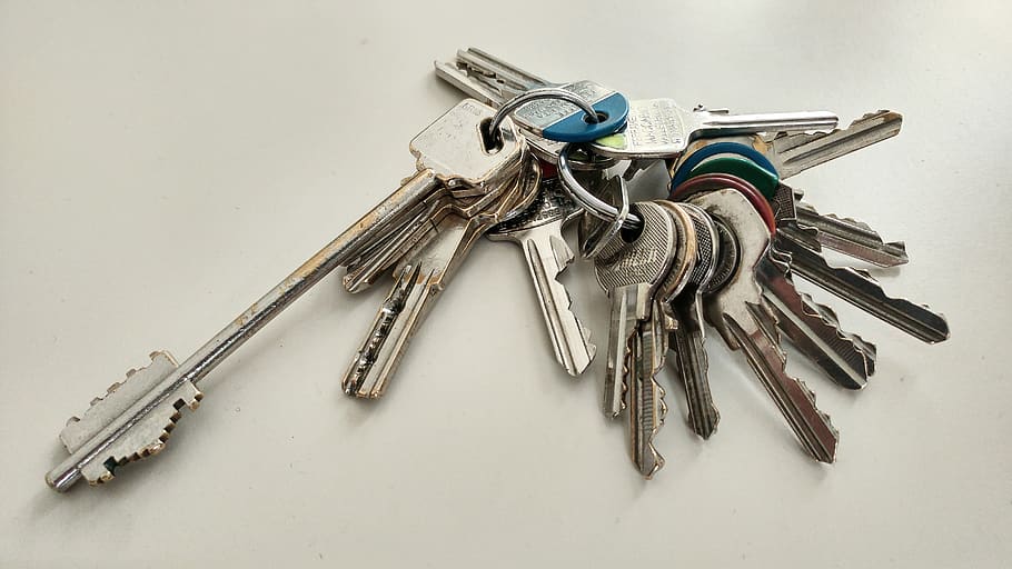 keys, yale keys, metal, high angle view, safety, no people HD wallpaper