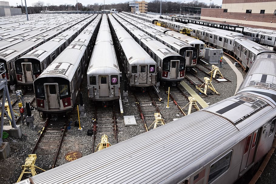 transport system, train, trains, railway, station, travel, usa HD wallpaper