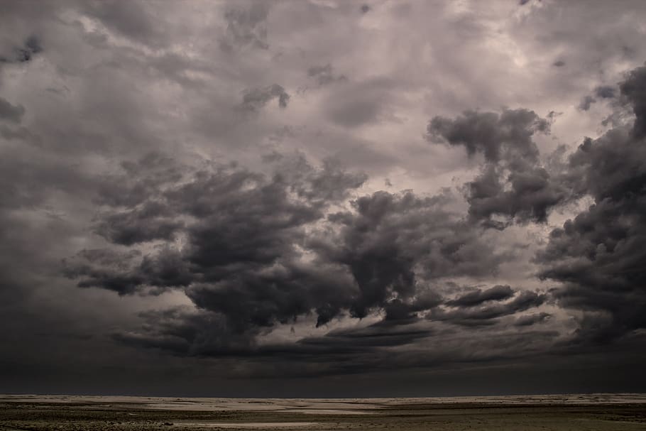 germany, borkum, beach, clouds, sky, stormy, cloud - sky, beauty in nature HD wallpaper