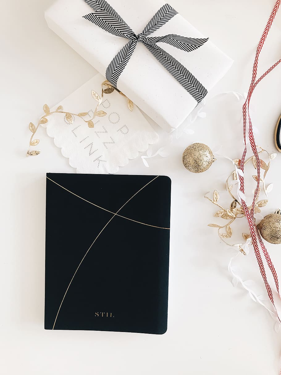 white present on white table, indoors, ribbon, ribbon - sewing item HD wallpaper