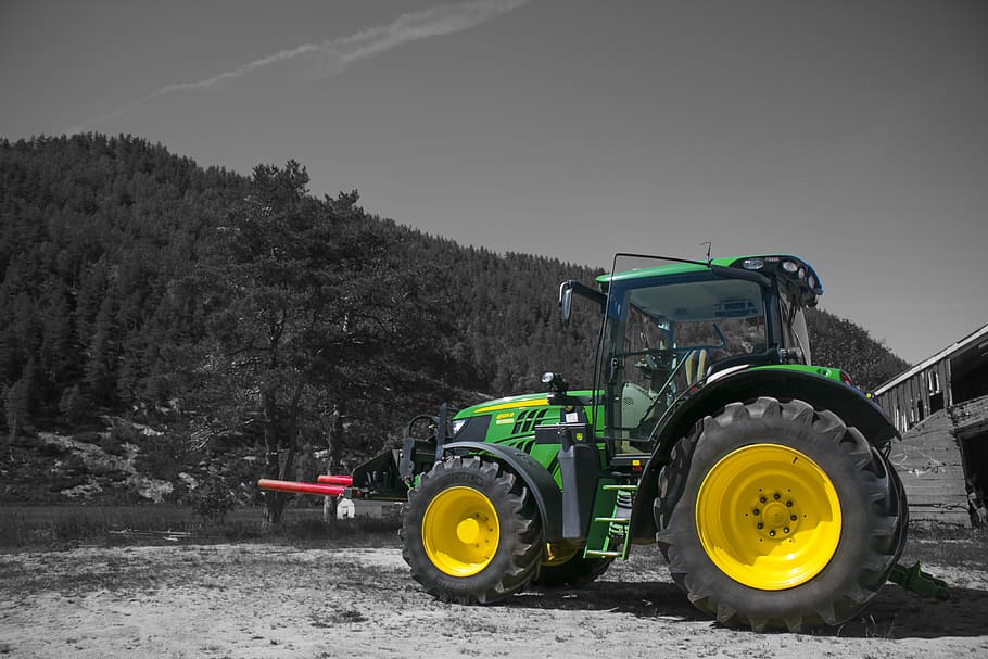 norway, risnes, tractor, johndeere, farming, agriculture, transportation HD wallpaper