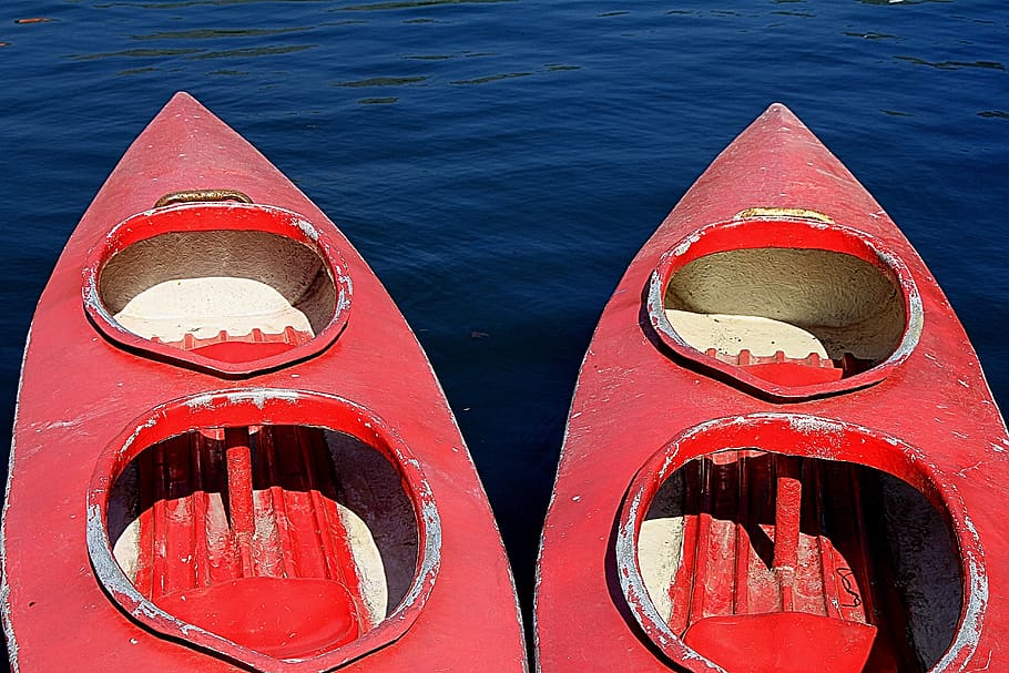 red, no people, water, day, transportation, nautical vessel HD wallpaper
