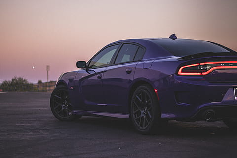 blue Dodge Charger, automobile, coupe, vehicle, transportation HD wallpaper