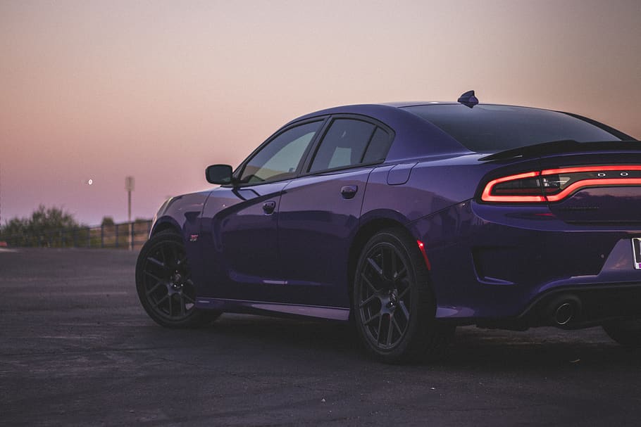 blue Dodge Charger, automobile, coupe, vehicle, transportation HD wallpaper