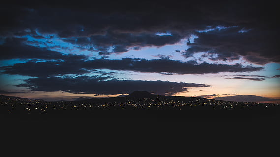 mexico, nightfall, evening, sundown, landscape, light, clouds HD wallpaper