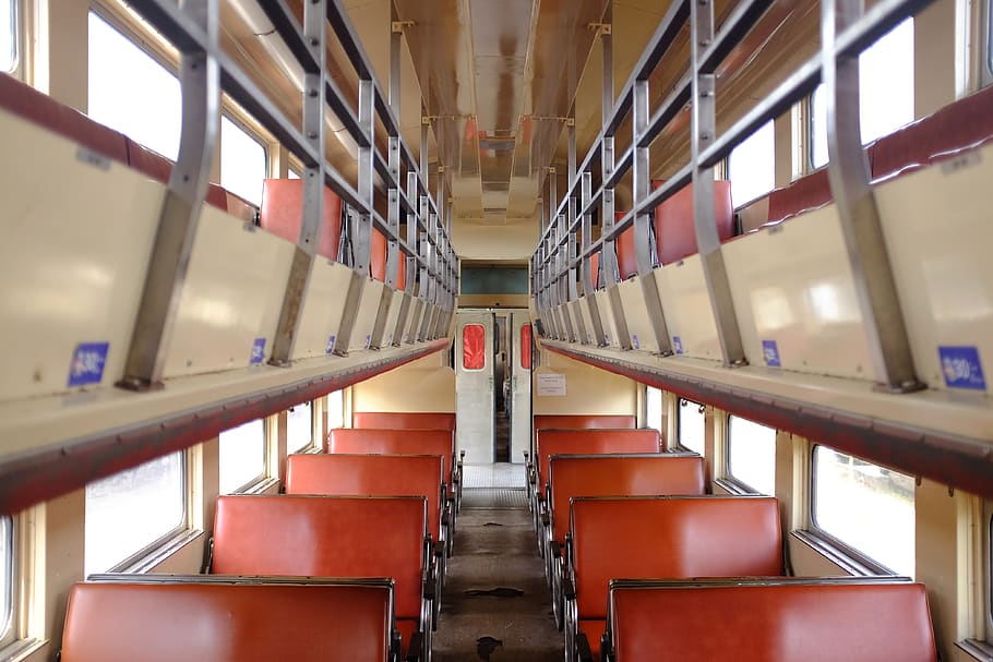 train, railcar, indoors, in a row, education, architecture HD wallpaper