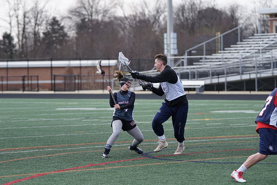 people playing lacrosse, human, person, sports, american football HD wallpaper