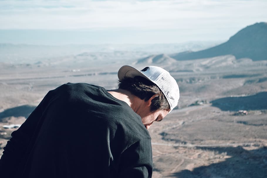 man wearing cap, apparel, clothing, human, person, outdoors, hat HD wallpaper