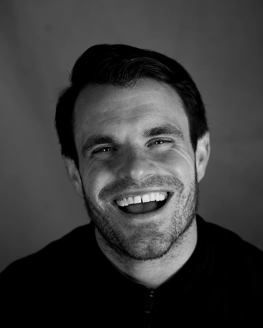 smiling man, portrait, one person, looking at camera, headshot HD wallpaper