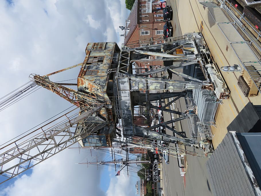 crane, old, abandoned, architecture, built structure, industry HD wallpaper