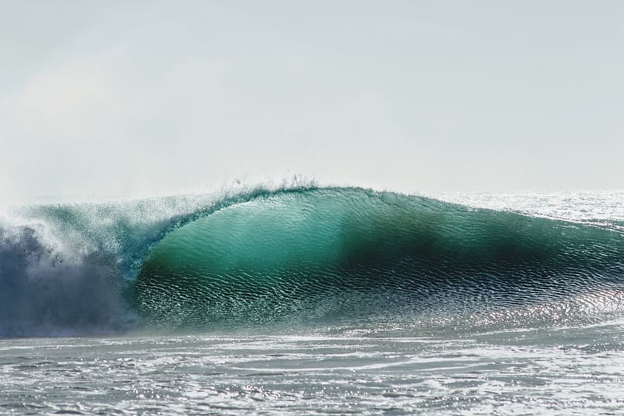 ocean waves, water, outdoors, sea, nature, sea waves, surfing HD wallpaper