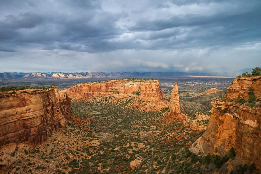 clouds, sky, landscape, canyon, monument, travel, outdoor, view HD wallpaper