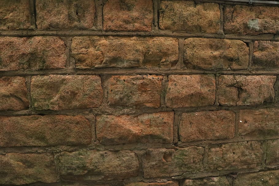 wall, brick, pattern, rough, old, background, wall - building feature HD wallpaper