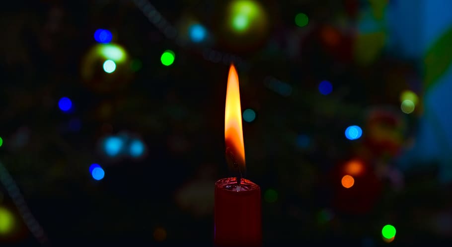 red candle stick, home, abend, sunday, heilige abend, christmas HD wallpaper