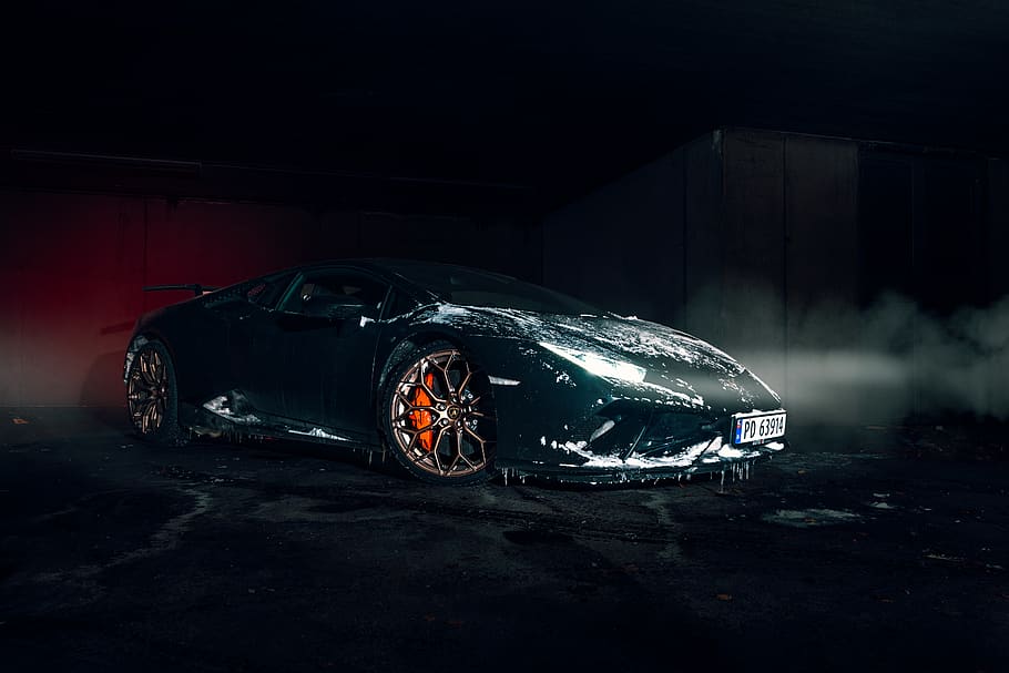 grey Lamborghini Aventador, car, mode of transportation, motor vehicle, HD wallpaper