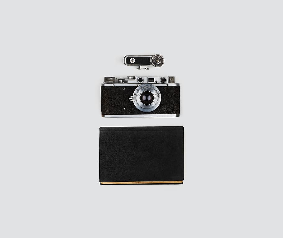 Black Camera, camera lens, close-up, equipment, focus, old camera HD wallpaper