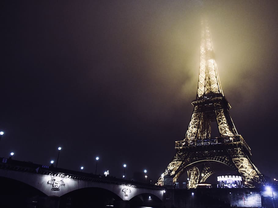 france, paris, eiffel tower, night, architecture, built structure HD wallpaper