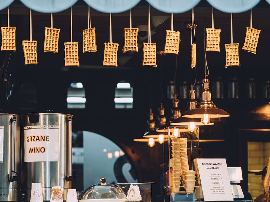 assorted yellow pendant lamps inside building, text, illuminated HD wallpaper