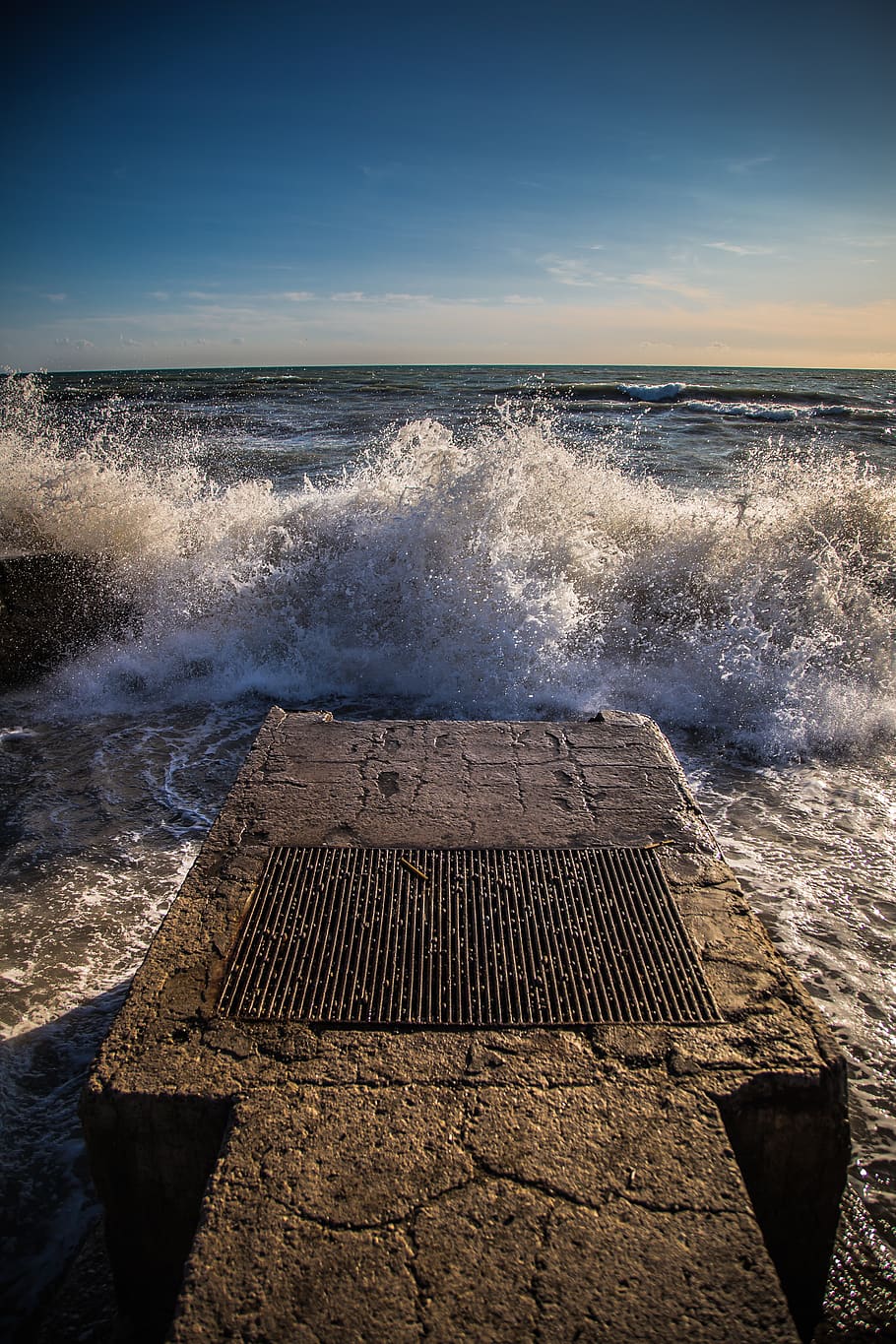 italy, salerno, sea, water, wave, sky, beauty in nature, motion HD wallpaper