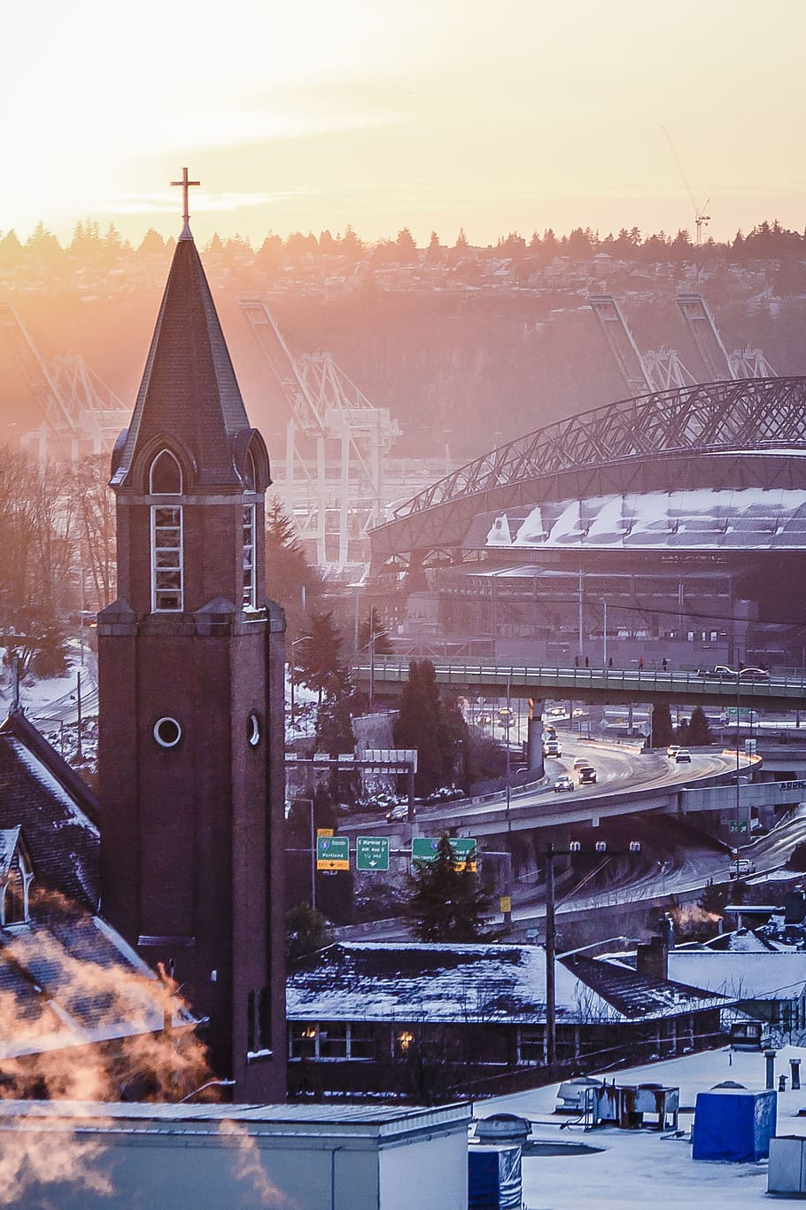 brown building under white sky, architecture, steeple, tower HD wallpaper