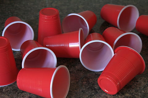 recycle, cups, plastic, container, waste, drink, beverage, environment HD wallpaper