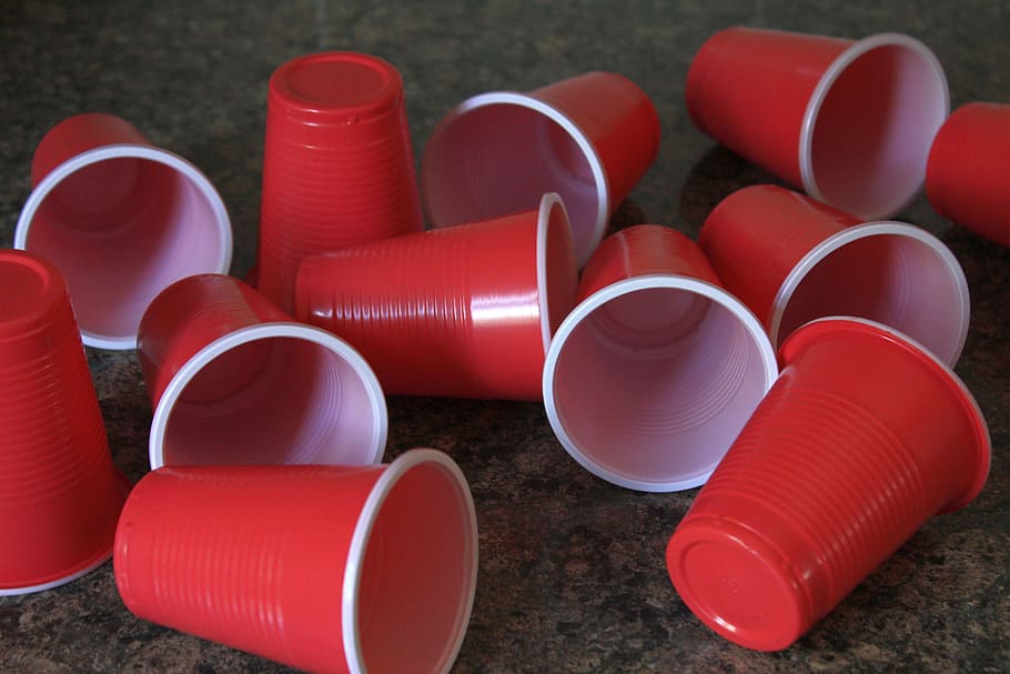 recycle, cups, plastic, container, waste, drink, beverage, environment HD wallpaper