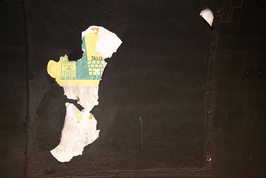 spain, barcelona, wall - building feature, map, no people, yellow HD wallpaper